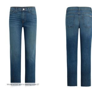 Hudson Noa Mid Rise Straight Cropped Jeans
